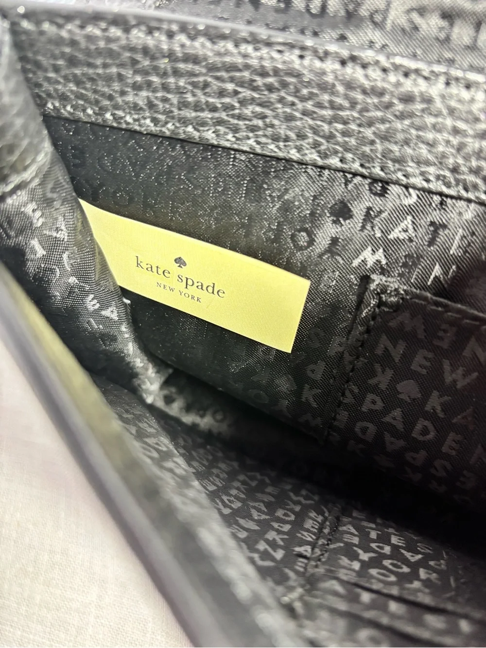Kate Spade Black & Leopard Print Leather Envelope Clutch